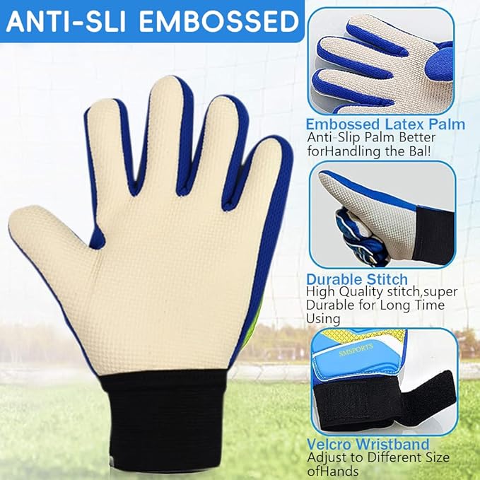 Football Goalkeeper Gloves for Kids Children Teen